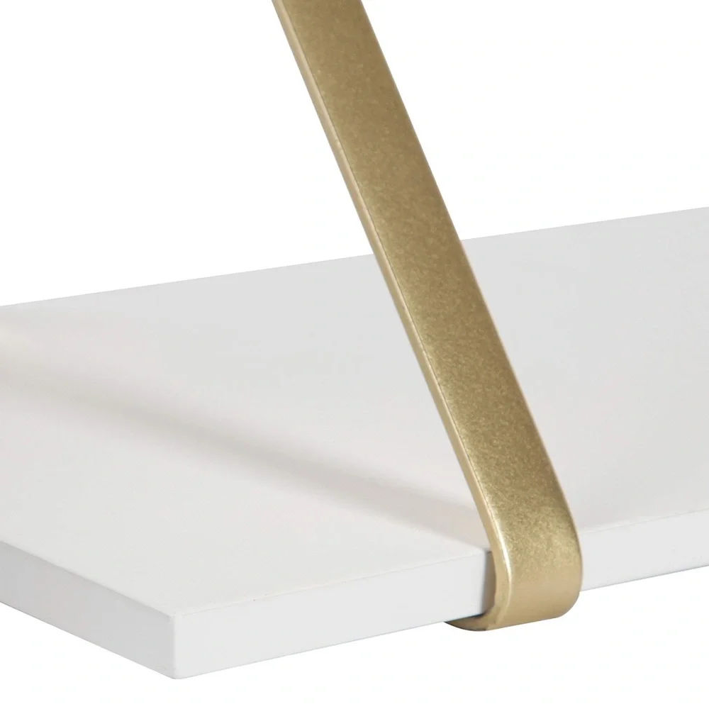 Kate and Laurel Soloman White Wooden Shelves - 2 Piece Set - BRAND NEW